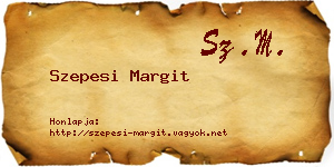 Szepesi Margit névjegykártya